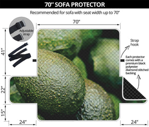 Green Avocado Print Sofa Protector