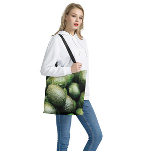 Green Avocado Print Tote Bag