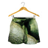 Green Avocado Print Women's Shorts