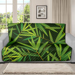 Green Bamboo Leaf Pattern Print Futon Protector