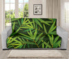 Green Bamboo Leaf Pattern Print Futon Protector