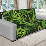 Green Bamboo Leaf Pattern Print Futon Protector