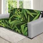 Green Bamboo Leaf Pattern Print Futon Protector