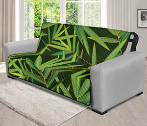 Green Bamboo Leaf Pattern Print Futon Protector