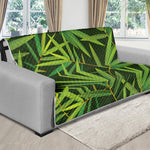 Green Bamboo Leaf Pattern Print Futon Protector