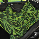 Green Bamboo Leaf Pattern Print Pet Car Back Seat Cover