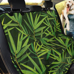 Green Bamboo Leaf Pattern Print Pet Car Back Seat Cover