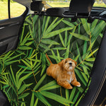 Green Bamboo Leaf Pattern Print Pet Car Back Seat Cover