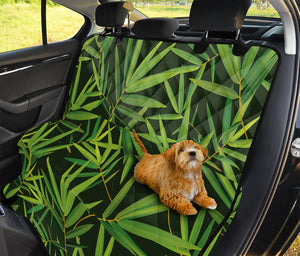 Green Bamboo Leaf Pattern Print Pet Car Back Seat Cover