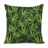 Green Bamboo Leaf Pattern Print Pillow Cover