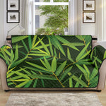 Green Bamboo Leaf Pattern Print Sofa Protector