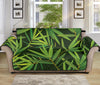 Green Bamboo Leaf Pattern Print Sofa Protector