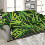 Green Bamboo Leaf Pattern Print Sofa Protector