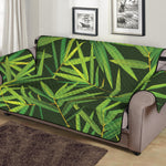 Green Bamboo Leaf Pattern Print Sofa Protector