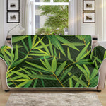 Green Bamboo Leaf Pattern Print Sofa Protector