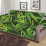 Green Bamboo Leaf Pattern Print Sofa Protector