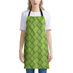 Green Bamboo Print Apron