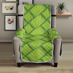 Green Bamboo Print Armchair Protector