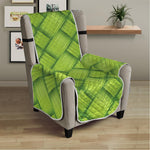 Green Bamboo Print Armchair Protector