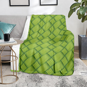 Green Bamboo Print Blanket