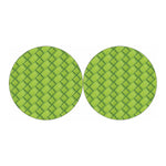 Green Bamboo Print Car Coasters