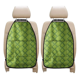 Green Bamboo Print Car Seat Organizers