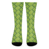 Green Bamboo Print Crew Socks