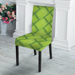 Green Bamboo Print Dining Chair Slipcover