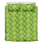 Green Bamboo Print Duvet Cover Bedding Set
