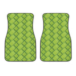 Green Bamboo Print Front Car Floor Mats