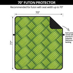 Green Bamboo Print Futon Protector