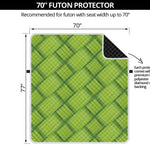 Green Bamboo Print Futon Protector