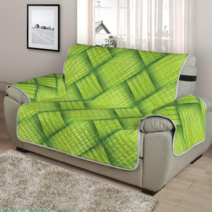 Green Bamboo Print Half Sofa Protector