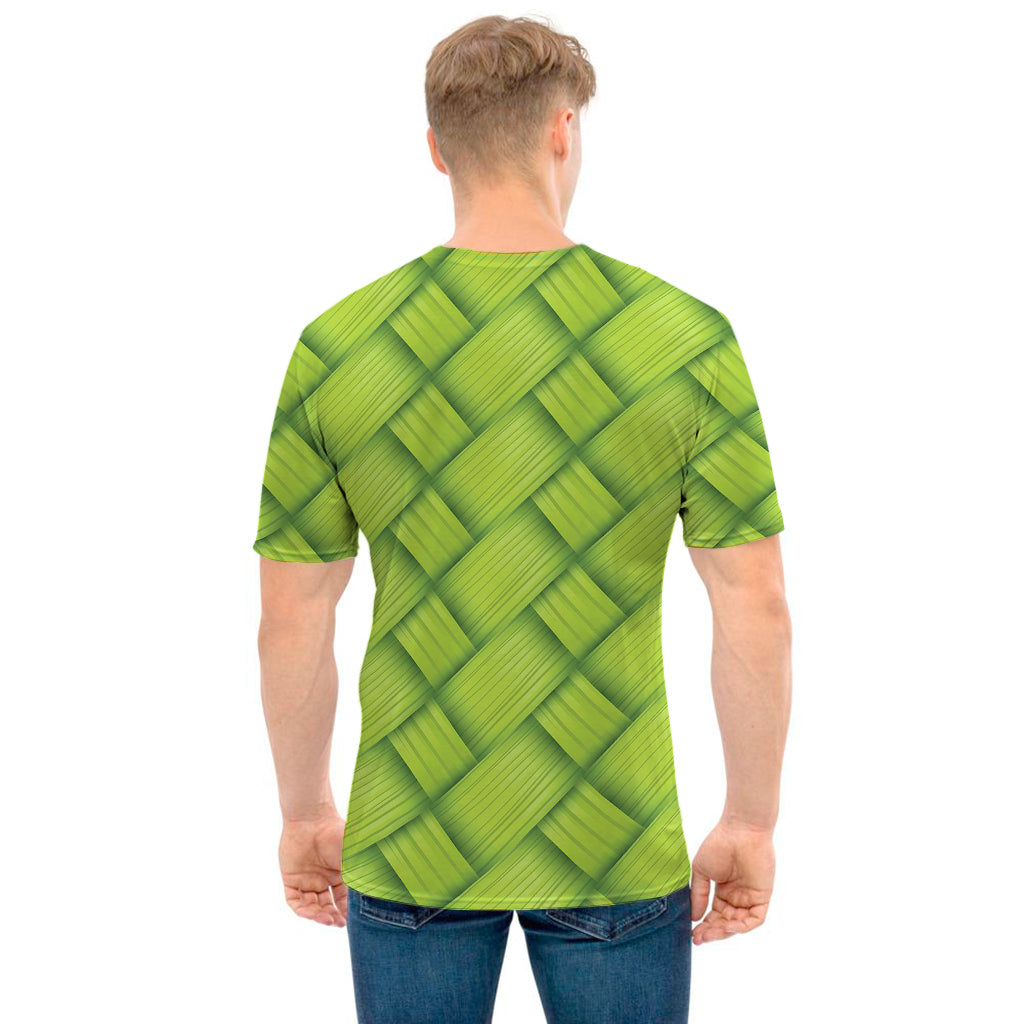 Green Bamboo Print Men's T-Shirt