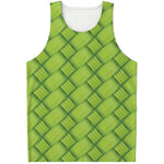 Green Bamboo Print Men's Tank Top