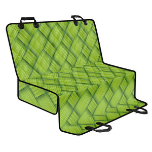 Green Bamboo Print Pet Car Back Seat Cover