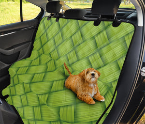 Green Bamboo Print Pet Car Back Seat Cover