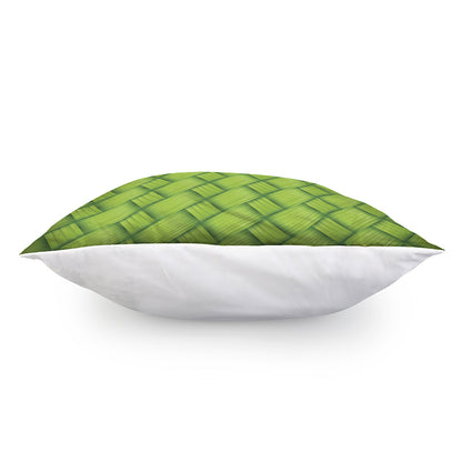 Green Bamboo Print Pillow Cover