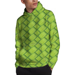 Green Bamboo Print Pullover Hoodie