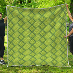 Green Bamboo Print Quilt