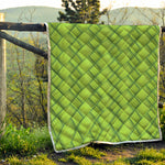 Green Bamboo Print Quilt