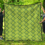 Green Bamboo Print Quilt