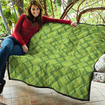 Green Bamboo Print Quilt