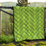 Green Bamboo Print Quilt