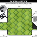 Green Bamboo Print Sofa Protector