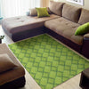 Green Bamboo Texture Print Area Rug