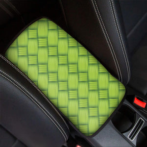 Green Bamboo Texture Print Car Center Console Cover