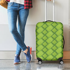 Green Bamboo Texture Print Luggage Cover