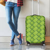 Green Bamboo Texture Print Luggage Cover