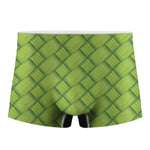 Green Bamboo Texture Print Men's Boxer Briefs